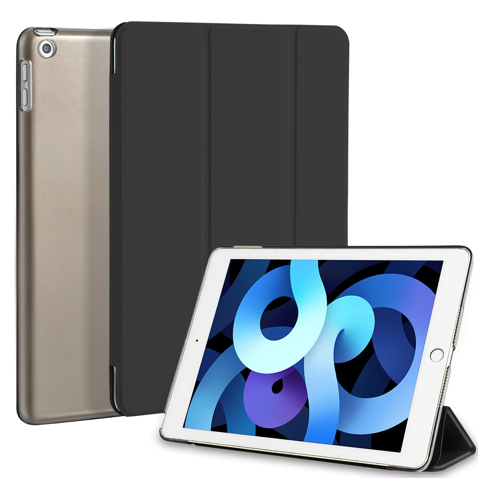 4UBonLife Case for iPad 9.7 inch 6th/5th Generation 2018 2017, Slim Lightweight Hard Protective Case Translucent Matte Back Cover for iPad 5/6, Black — image 1