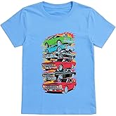 Habudda Car Shirts 2T 3T 4T Toddler Boy Clothes Truck Graphic Tees Little Kids Summer Short Sleeve Cotton Tops 2-8T