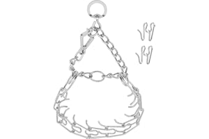 STEHEALTH Prong Pinch Collar for Dogs with Quick Release Buckle, Adjustable Training Collar for Small Medium Large Dogs, Helps Prevent Dog from Pulling(2.3mm, Neck Size 13"-15"), Silver