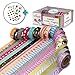 ARTIT Washi Tape Set 16 Extra Long (33 Foot) Decorative Rolls Craft Duct Masking Tapes Scrapbooking DIY Gift-Wrapping Glitter Patterned Solid Ultra Sticky Adhesive Includes 4 Bonus Sticker Pages