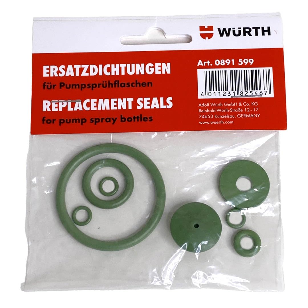 Wurth Seals for Würth Pump Spray Bottles, 7-Piece Set, Sterile