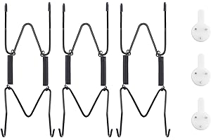 Bilillo 3 Pack Plate Hangers for The Wall, Suitable for 4''-5'' Decorative Plate,Invisible Heavy Duty Wire Plate Holder with 