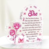 Inspirational Cancer Survivor Gifts Friendship Gifts for Women Friends Breast Cancer Gifts for Woman Warrior is You Home Decorative Acrylic Signs Plaque for Desk