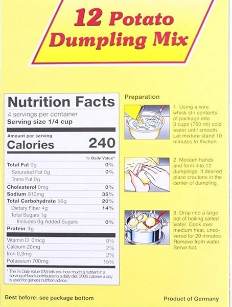 DR. WILLI KNOLL 12 POTATO DUMPLING MIX 10OZ