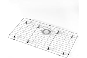 KIKIBRO Sink Protectors for Kitchen Sink, Sink Grate Grid for Bottom of Sink, Metal Sink Rack, Bottom Basin Rack, Stainless Steel, 28 3/4" * 15 3/14"