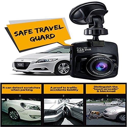 Dash Cam, SQDeal 2.4" Full HD 1080P Dashboard 140 Degree Wide Angle Car Camera Recorder with G-Sensor, Loop Recording, Motion Detection,Night Vision, Parking Monitor (Black)
