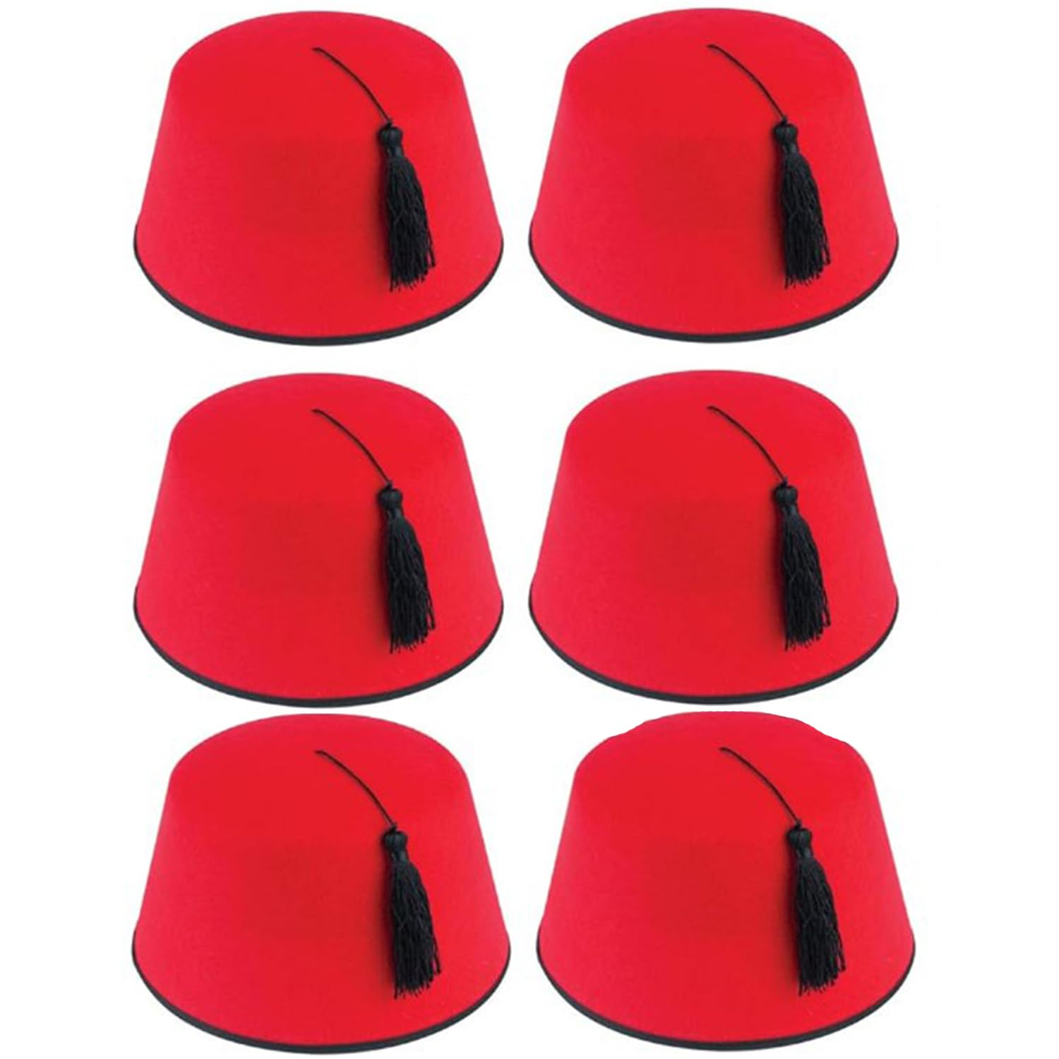 XNHIU Fez Hat Turkish Hat Non Woven Cap with Tassel Unisex Costume Accessory Novelty Headwear for Halloween Cosplay Performance (12)