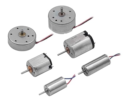 Edelstahlmarkenshop Miniatur Elektro Motor in 6 Ausführung & Größen auswählbar 1,5V, 3V, 4,2V, 5,9V (Modell: E, Maße: 24x8mm 