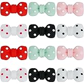 HUAAPLEVLA 12Pcs Unique Silicone Beads for Keychain Making 3D Bow Focal Beads for Beaded Pens Bracelets Jewelry Making DIY Crafts(Bowknot)