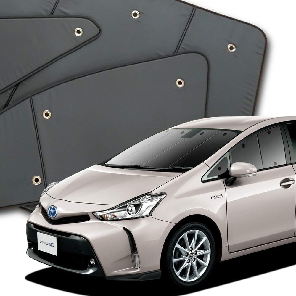 Amazon 01s A043 Fu 日本製 プリウスa Zvw40系 カーテンいらず遮光防水プライバシーサンシェード フロント用 車中泊 仮眠 盗難防止 燃費向上 車中泊グッズ アウトドア サンシェード 車 バイク