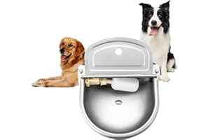 MAOPINER Automatic Water Dispenser, Automatic Waterer Bowl for Dogs, Farm Grade Stainless Stock Waterer Horse Cattle Goat Sheep Dog Water (Without Drainage Hole)
