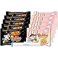 Samyang Buldak Hot Spicy Chicken Ramen Noodle Korean Stir-Fried Ramen, Cream Carbonara and Original Flavor, (5 Pack Each Flavor, Cream Carbonara & Original)