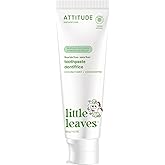 ATTITUDE Kids Fluoride-Free Toothpaste, Made in Canada, Plant- and Mineral-Based Ingredients, Vegan, Sugar-Free, Coconut and 