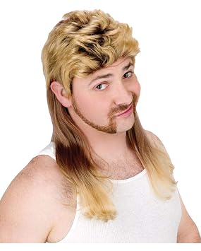 Horror Shop Mullet Men Wig Blond Amazon Co Uk Toys Games