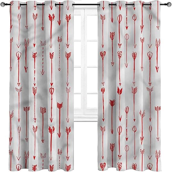 UNOSEKS LANZON Curtain Arrows, Archery Theme Outdoor Sport Window