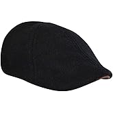The Original Boston Scally Cap - The Kenmore Mens Flat Hat - Six Panel Newsboy Cap for Men - Black