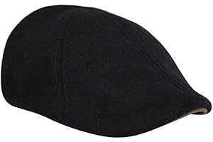 BOSTON SCALLY CO. The Original Boston Scally Cap - The Kenmore Mens Flat Hat - Six Panel Newsboy Cap for Men - Black