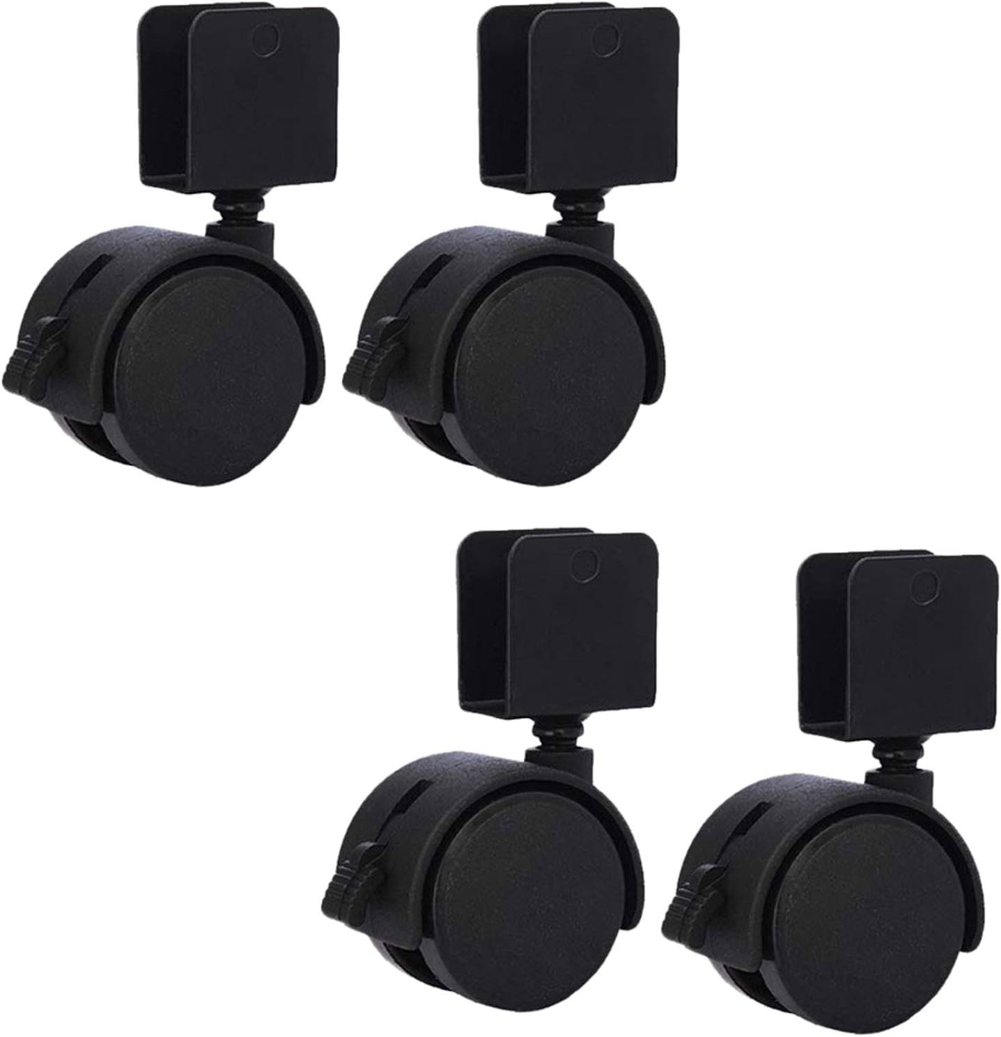 Furniture Castor with Brake, Nylon Swivel Wheels for Baby Cot with