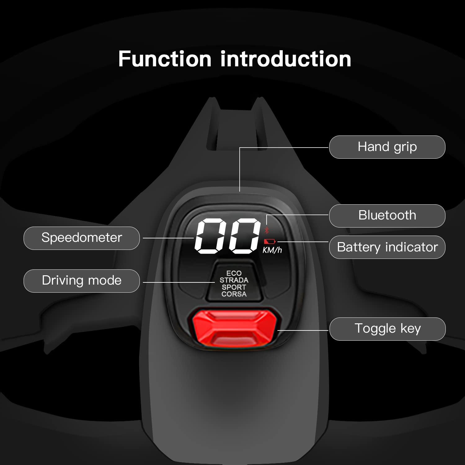 stio Stopwatch for GoKart Pro and Gokart Bundle Compatible with Ninebot by Segway Gokart PRO,Go Kart Kit Dashboard Accessories Instrument Display Replacements Original Accessories