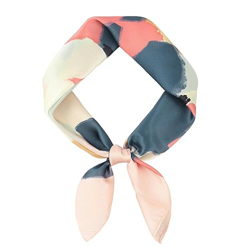 Silk Like Scarf for Women Satin Neck Scarf Fashion Square Scarves Lightweight Bandana Neckerchief Headwear Women's Scarves(pink