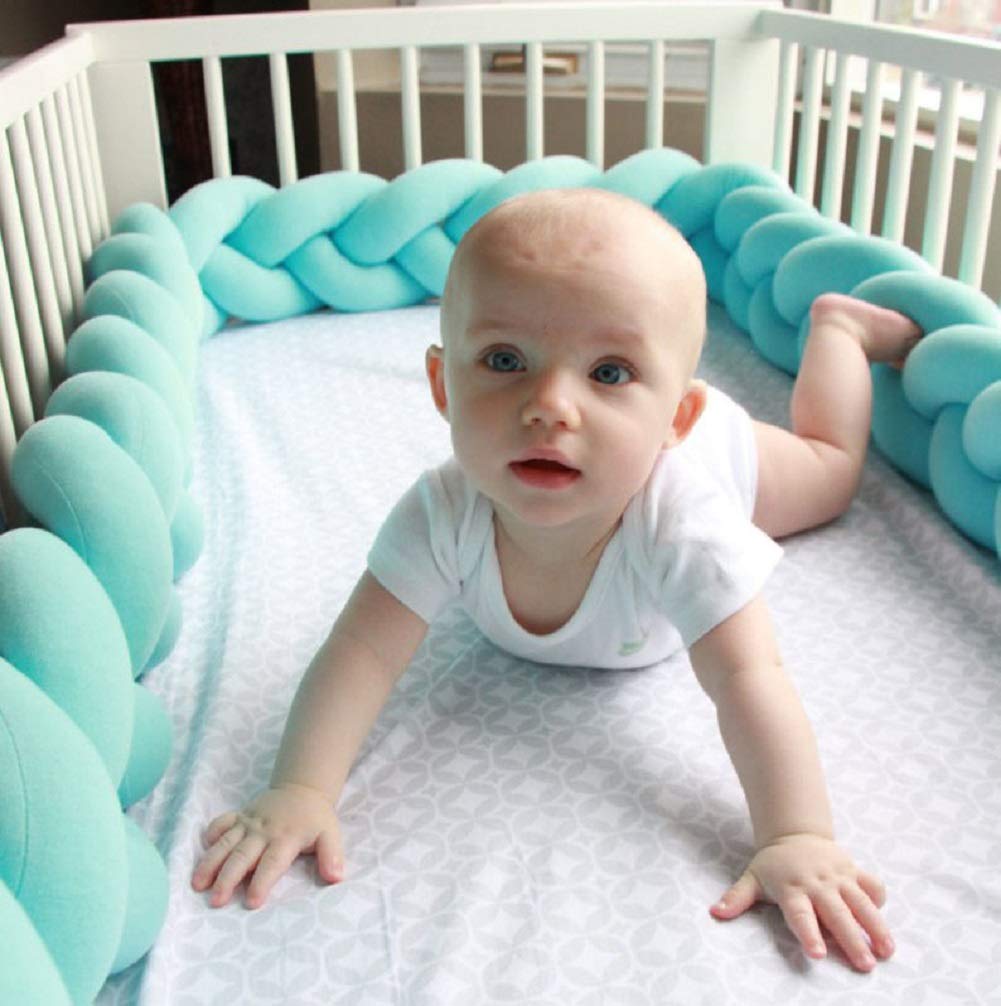 Baby Crib Bumper Plush Nursery Cradle Decor Knotted