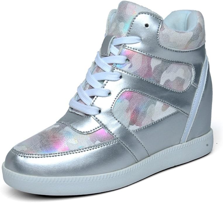 Women's Wedge Casual Athletic Sneaker Camouflage High Heel Running