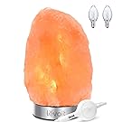 Levoit Kyra Himalayan Salt Lamp, Natural Hymalain Pink Salt Rock Lamps(5-8 lbs,6.5-9"),Good for Decorations & Gifts, Himilian Sea Salt Crystal Night Light with Touch Dimmer Switch,3 Bulbs