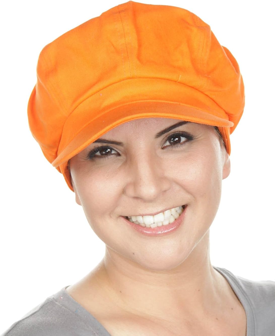 Cotton Newsboy Chemo Hat in Orange at Amazon Women’s Clothing store
