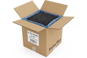 Prime Plus Black Beans, Dried, Bulk 20 lb Bag – Kosher, High-Protein, All-Natural, for Soups, Salads, Burritos & Meal Prep