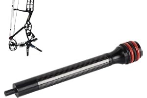 FENJANER Archery 6″/8″ Bow Stabilizer- Carbon Fiber Bow Balance Bar with Damping System for Compound/Recurve Bow Hunting Archery Accessory Equipment