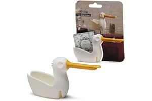 Peleg Design Pelicup: Tea Bag Holder - Fun Pelican-Shaped Tea Bag Holder for Cup w/Tea Bag Rest, Silicone Holder for Tea Bags, Mug Tea Bag Holder, 2.3x4.3x1.2 in, Cute Tea Accessories for Tea Lovers