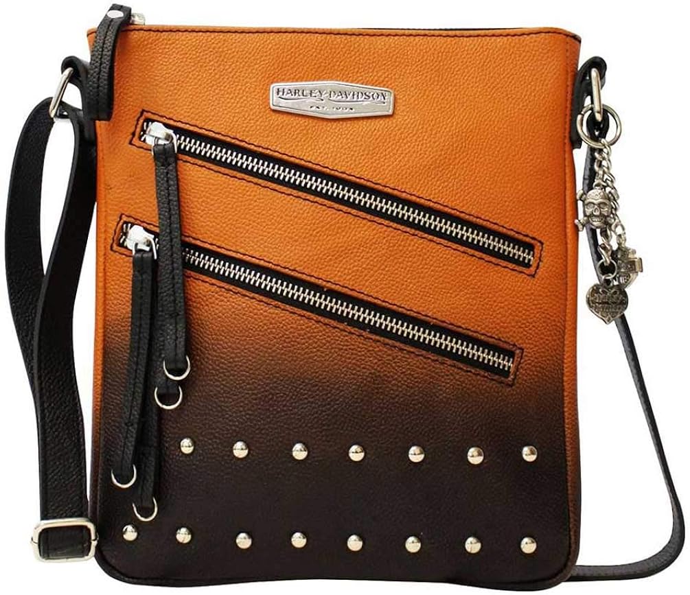 HarleyDavidson Women's Ombre Leather Vertical Crossbody