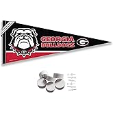 College Flags & Banners Co. Georgia Bulldogs Bulldog Pennant Flag and Wall Tack Mount Pads