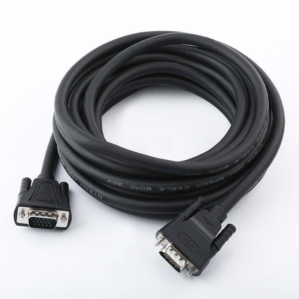 Photo 1 of DTech Long 25 Feet VGA Computer Monitor Cable 1080p High Resolution 15 Pin VGA to VGA Cord for Projector Screen Display (8 Meter, Black)
