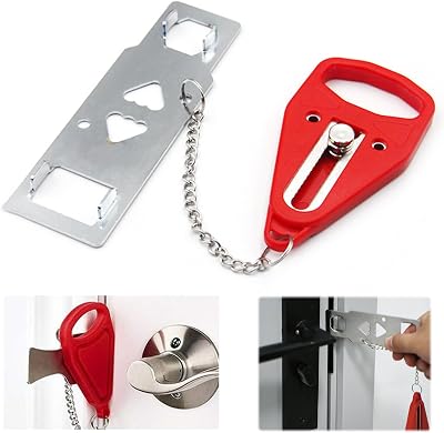 BRITECO Portable Door Lock Anti-Theft Travel Lock for Home Hotel