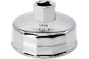 OXCANO 64mm/2.5Inch Inner Diameter 14 Flutes Oil Filter Wrench, Compatible with Wix 57356 15400-PLM-A02 Oil Filter, Compatible with Honda Accord Acura Civic CRV Nissan Sentra, Tool For Car Users