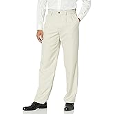 Amazon Essentials Men's Classic-Fit Expandable-Waist Pleated Dress Pant