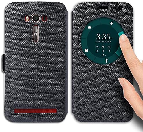 Zenfone 2 Laser ZE550KL Case / ZE551KL Case 5.5 Inch , JMPin [View Window] Flip Case Cover with Kickstand [Magnetic Closure] for ASUS Zenfone 2 Laser ZE550KL / Laser ZE551KL (ZE550KL/ZE551KL black)