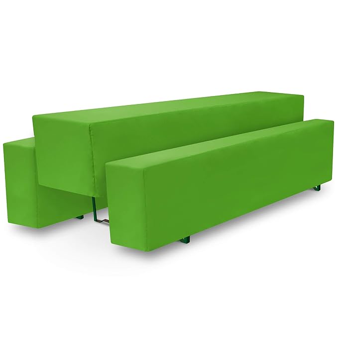 Beautissu Basic M Bierbank-Hussen & Biertisch-Husse 3tlg. Set 50cm breite Festzeltgarnitur Bierzeltgarnitur Apfel-Grün & weit