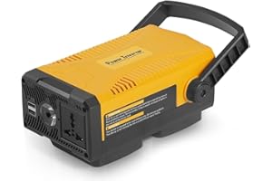 COOMYXIN Power Inverter for Dewalt 20V Battery - Converts DC 20V to AC 110V - Dual USB Ports, USB Type-C, Built-in Work Light - Portable Power Station