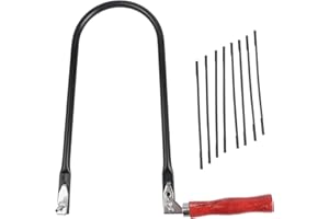 Noteflora Handheld U-Shaped Fret Saw 260Mm Steel Frame With Comfortable Wood Handle, Includes 8 Blades For Precision Wood Pla