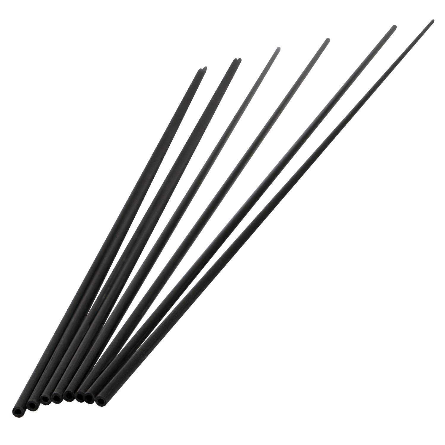 Aopin 8pcs Carbon Fiber Tube Pultrusion 2mm(OD) x 1mm(ID) for Quadcopter, DIY project, Hollow Matte Pole, Length 200mm
