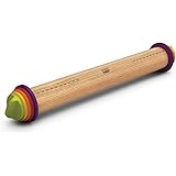 Joseph Joseph Adjustable Rolling Pin with Removable Rings, 13.6", Multi-Color