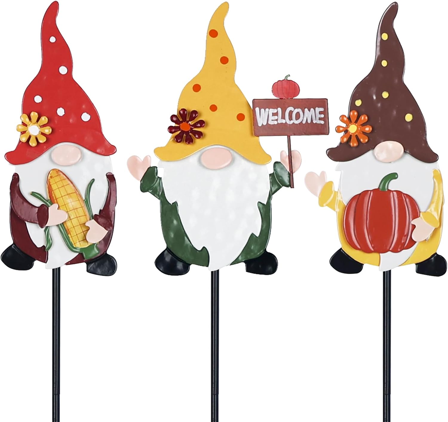 Decorative Garden Stakes - hogardeck Fall Decorations for Home Outdoor, 3 Pcs 24