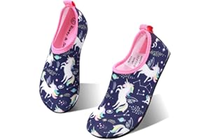 HIITAVE Kids Water Shoes Non-Slip Beach Swim Barefoot Quick Dry Aqua Pool Socks for Boys & Girls Toddler