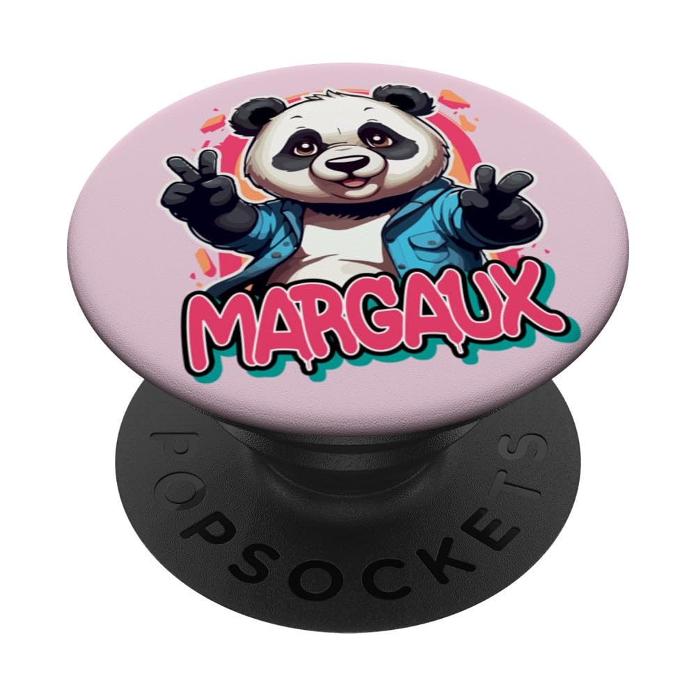 MARGAUX - Beautiful girl name with adorable Panda PopSockets Swappable PopGrip