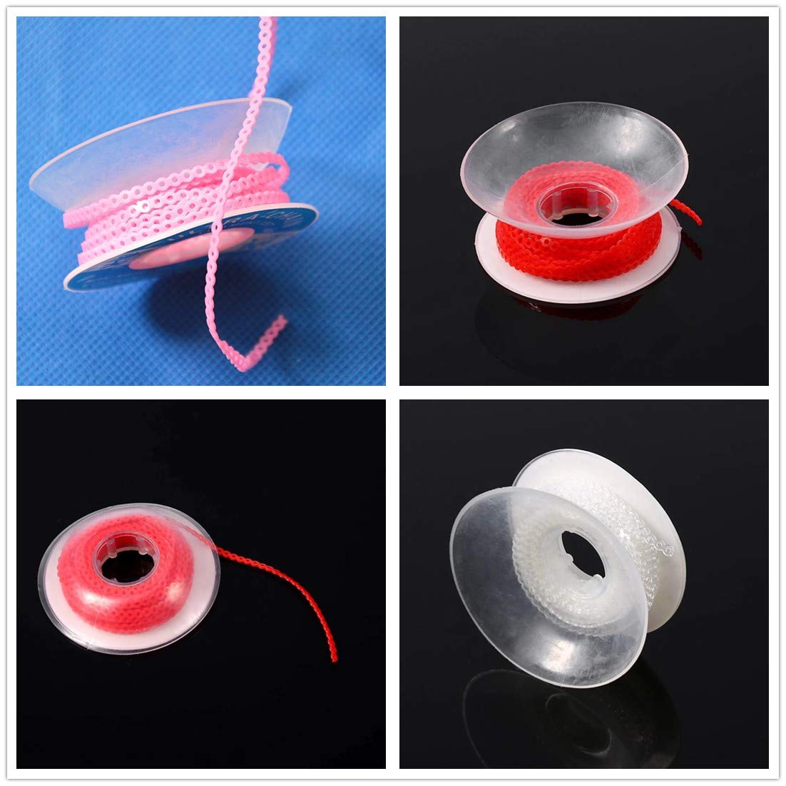 Dental Orthodontic Spool Elastic Rubber Band Power Chains 10 Pcs