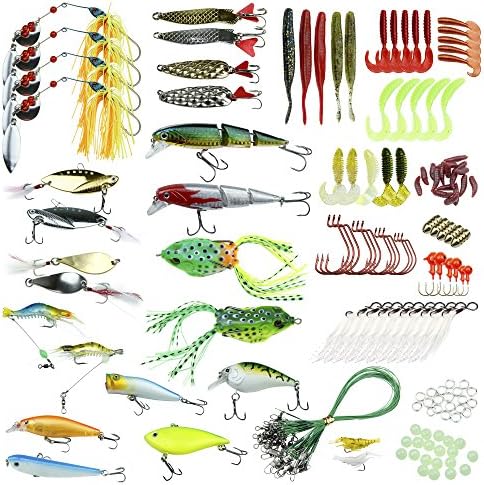 Fly Fishing - Fishing Lures (60 in 1) - Fly Fishing Lures Gear Kit Hooks Jigs Game Accessories - Fishing Lures Kit Set For Women Men Kids - The Wet Dry Flies Streamer Nymph