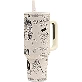 NEBULALIVES 40 oz Tumbler with Handle and Flip Straw Lid, Cup Holder Friendly Insulated Stainless Steel Travel Mug, Gifts for Women & Men