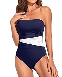 Holipick Women Navy Blue and White One Piece